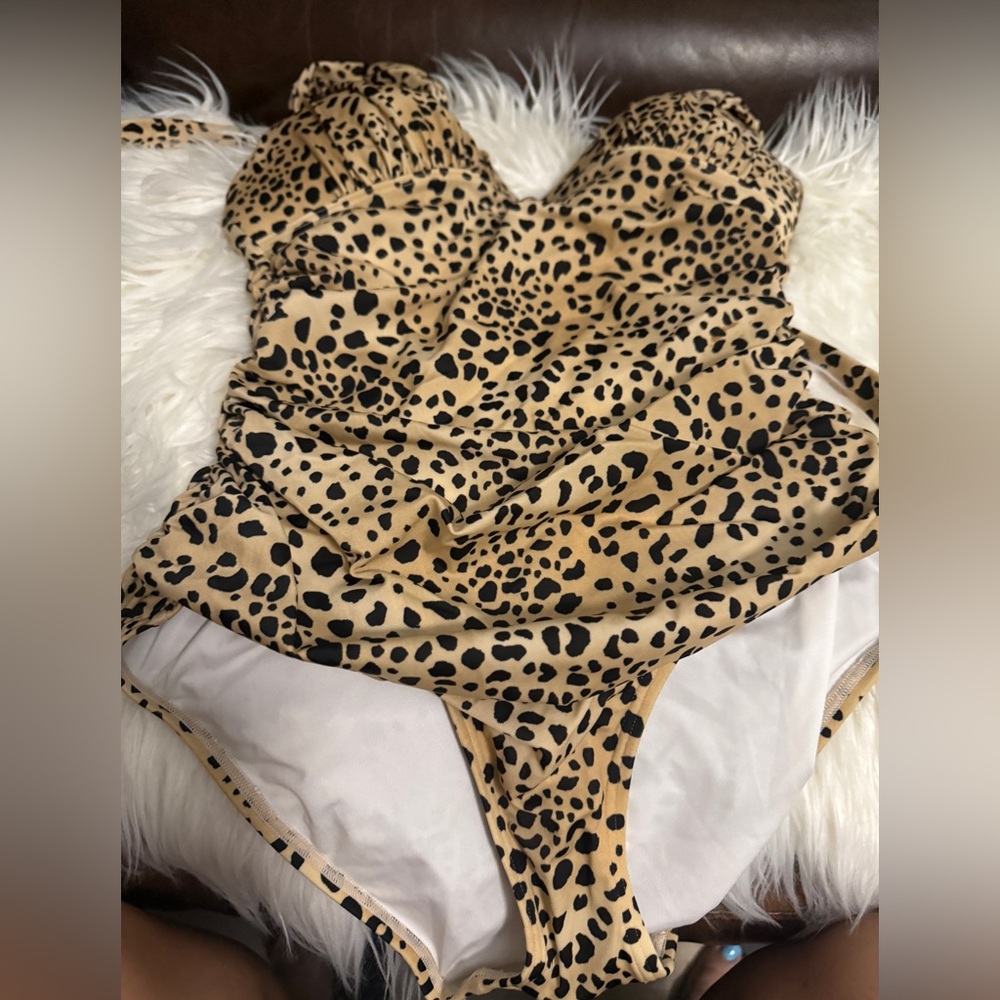 Leopard Print  One Piece Swimsuit